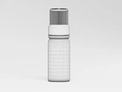 Amber Cosmetic or Medicine Bottle 3D Model Low-poly 3D model