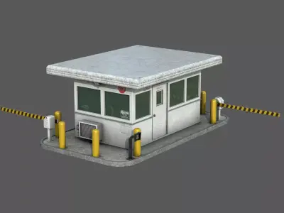 Guard Shack Low-poly 3D model