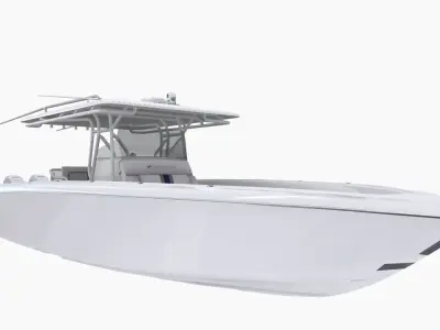 Midnight Express 37ft Open Boat Low-poly 3D model