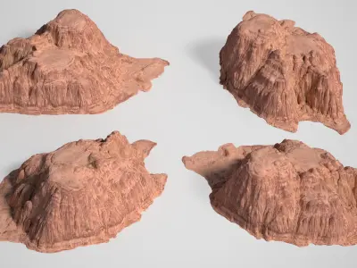 8 Modular Desert Canyons - 241103 Low-poly 3D model