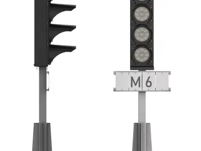 Dwarf traffic light pack 2  3D model