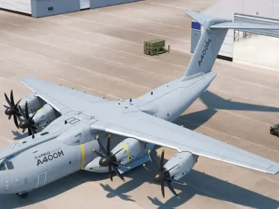  Humvee Inside an Airbus A400M Atlas Rigged 