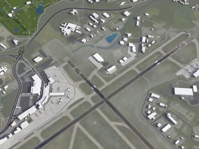 Albany - Airport - ALB Low-poly 3D model