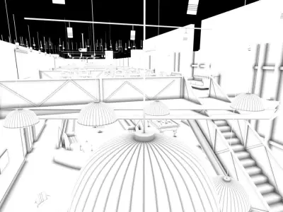 Business Restaurant - Coffee - Banquet  134 3D model