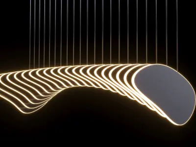 Modern Parametric Chandelier 3D model