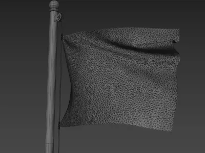 Flag of Japan 3D model