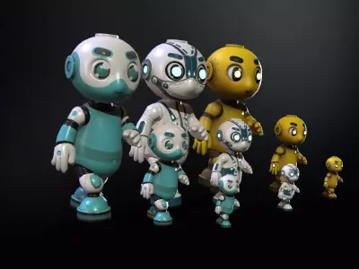 Minirobotic6 Low-poly 3D model