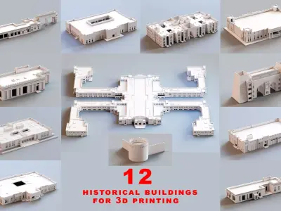 historical buildings 3d printing bundle  3D print model