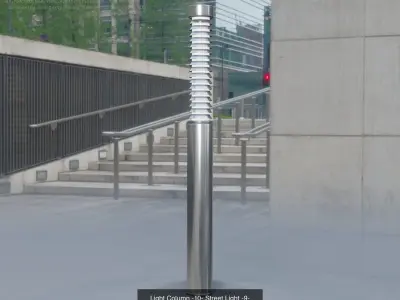 Light Columns Street Light Set -9- Street Furniture Package