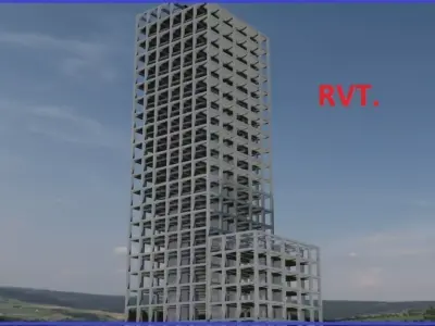 Revit Tower Basic Project  3D model