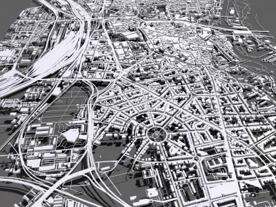 Cityscape Halle Germany 3D model