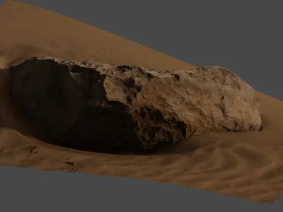 Rock09 rock in desert 3D model
