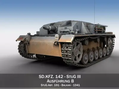 StuG III - Ausf B - StuG Abt 191 3D model