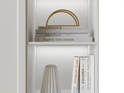 Wardrobe 5 with gold handles 3D model