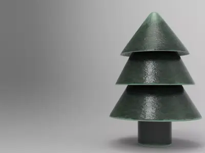 Huu Christmas Tree Low-poly 3D model