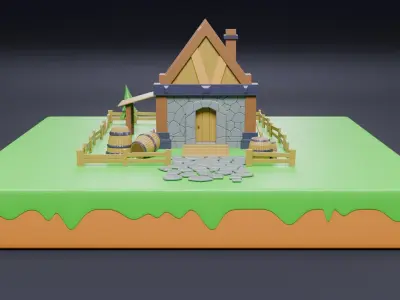 Viking house 01 3D model