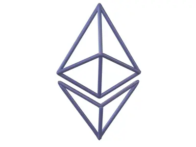 Neon Ethereum v1 002 Low-poly 3D model