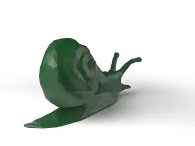 Snail Low Poligonal Low-poly 3D model
