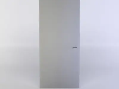 Door wooden Low-poly 3D model 5