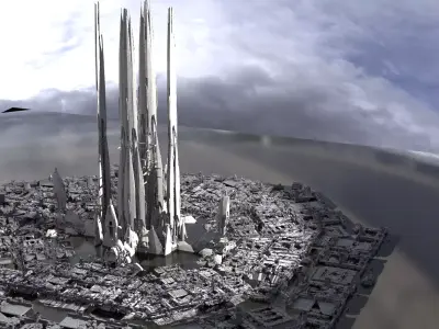 Sci fi Towers Order of chaos  3D model