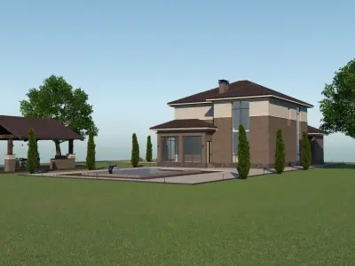 Villa for family 5 3D model