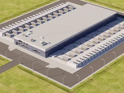 Data Center Building 3D model