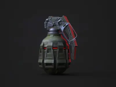 Sci-Fi grenade Transformers Decepticon Low-poly 3D model