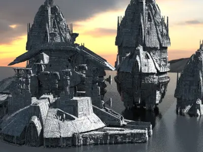 Jupiter alien Temple 10 plus designs 3D model