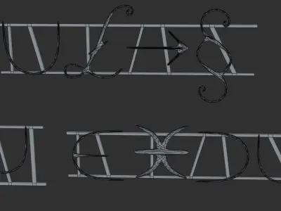 Sci-Fi Neon Signs  Low-poly 3D model