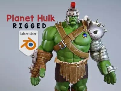 Planet Huk rigged 3D model