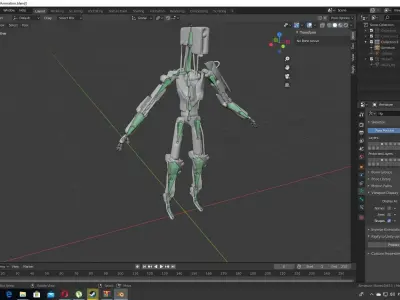 Sci-fi Robot Combat Low-poly 3D model