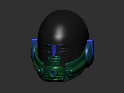 helmet high poly sculpt 3d printable ver 7 3D model 3D model 133