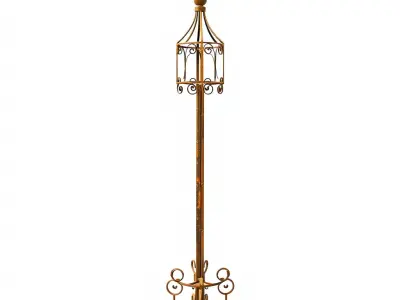 Vintage Iron Lamp Post Model Pack for Architectural Design Low-poly 3D model