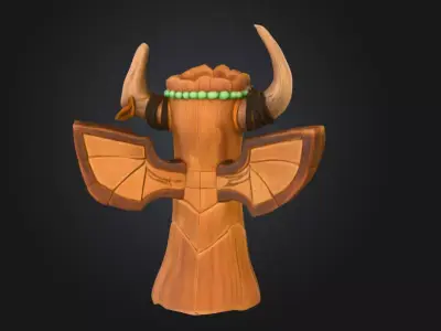 Totemic Guardian Low-poly 3D model