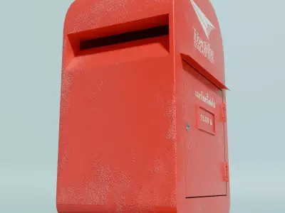 Postal box Thailand Low-poly 3D model