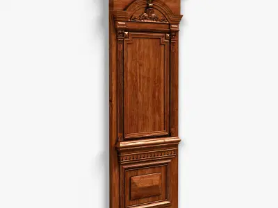 Door0050 wooden door with ornate carvings 3D model