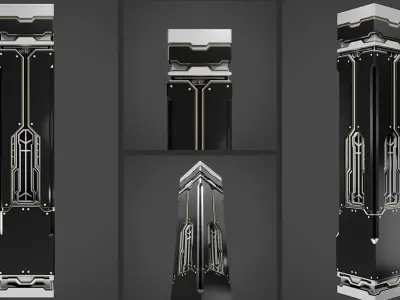 Scifi Pillar - C 3D model