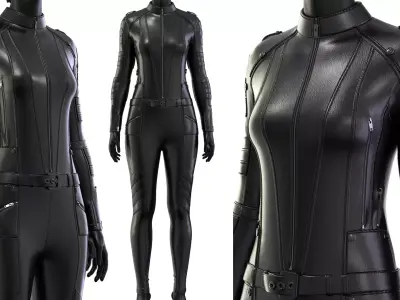 jump suit Low-poly 3D model