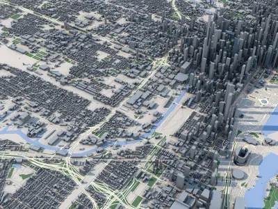 Chicago City United States 3D model