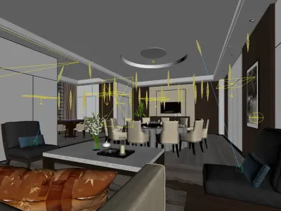 Business Restaurant - Coffee - Banquet  29 3D model