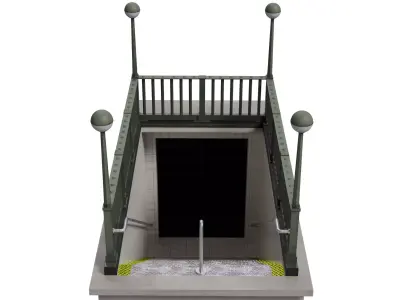 Subway Entrance V1 Low-poly 3D model