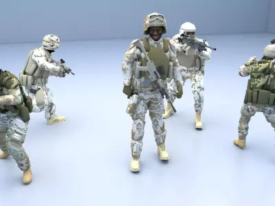 soldier Low-poly 3D model