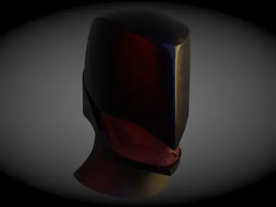 Raven Helmet - Sci-Fi Helmet Low-poly 3D model