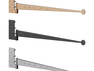 Black Lift Off Pintle Hinge 3D model