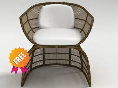 Crinoline C3P Armchair BebBitalia Free 3D model