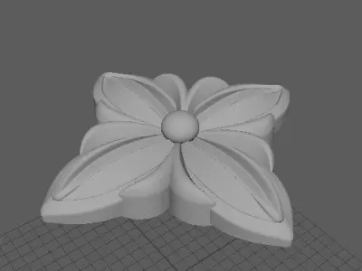 rosette flower 3D model 4