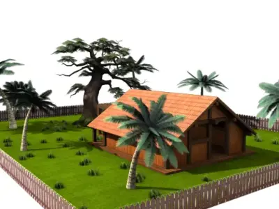 Digger House Free 3D model