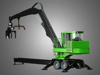 JD - 337E Knuckleboom Loader 3D model