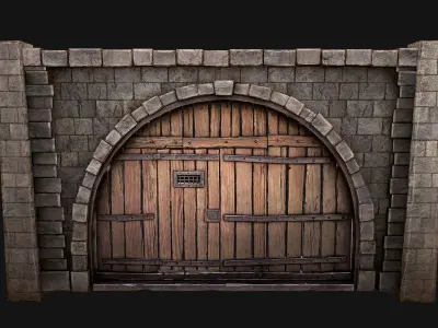 Prison Doors Gate Low-poly 3D model