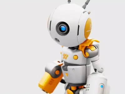 INDUSTRIAL BOT RIGGED 3D model